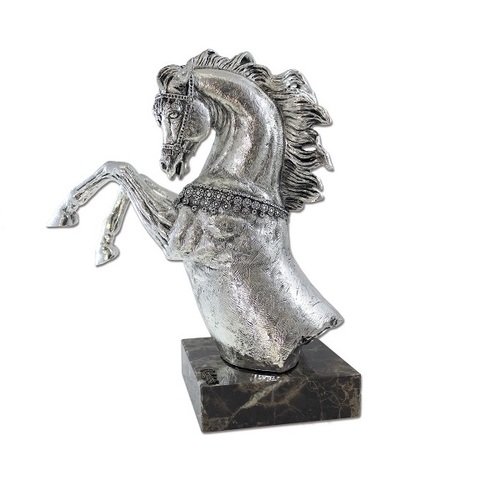 Silver Arabic Horse Bust