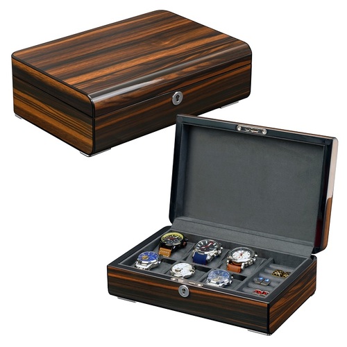 Wooden Watch and Cufflinks Box