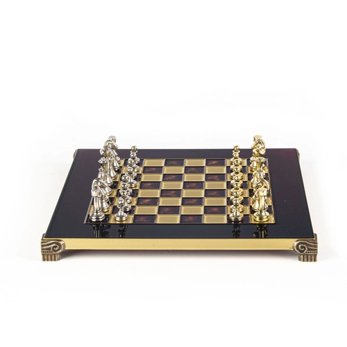 Classic Metal staunton Chess set Red (36cm)