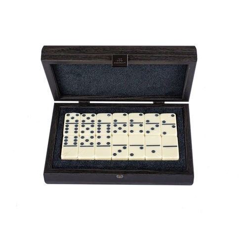Dominoes in Black wooden case