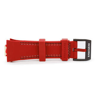 Watch Strap - Red, Silver & White