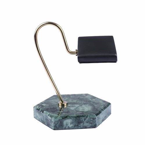 Watch Stand Green Marble Curved