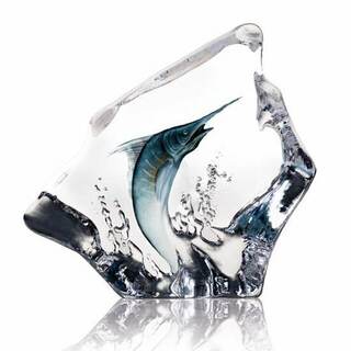 Blue Marlin Glass Decor