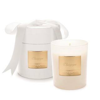 Champagne  White & Gold Candle
