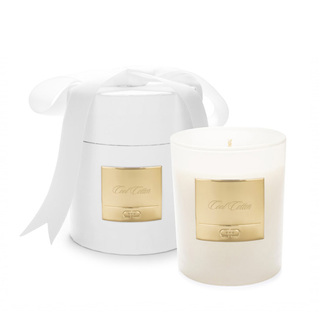 Cool Cotton  White & Gold Candle