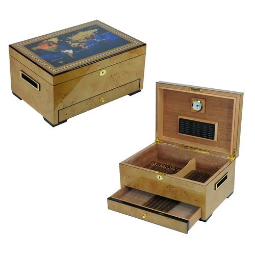 Cigar Box Humidor With A Drawer