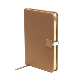 Notebook Tan & Gold A6